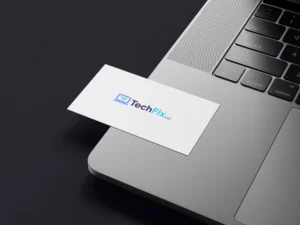Card with Laptop
